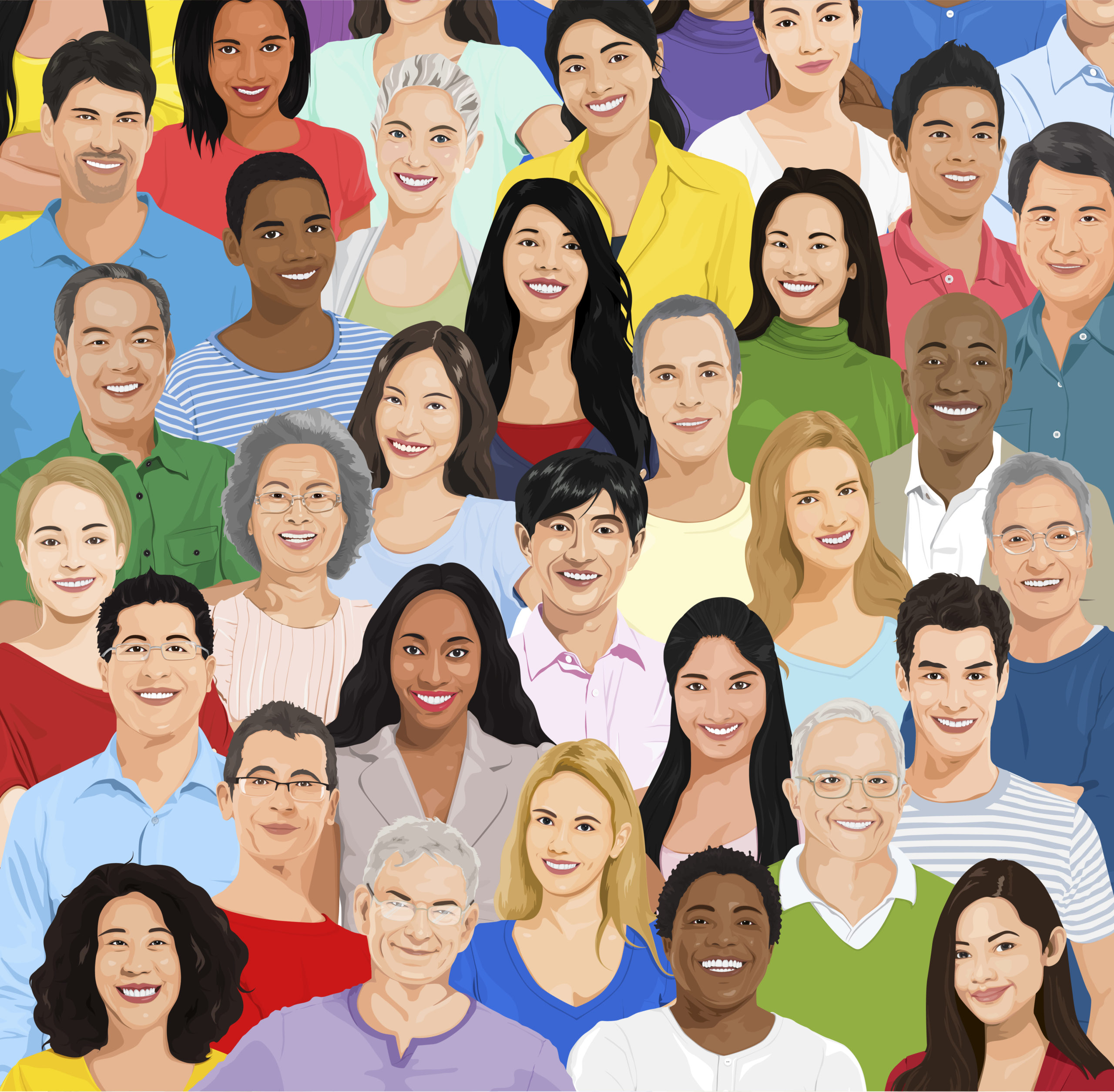 visages souriants